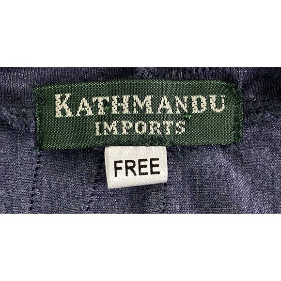 KATHMANDU Women Sleeveless Sweater Wave Textured Open Front One Size Blue 2-4 - Picture 11 of 12